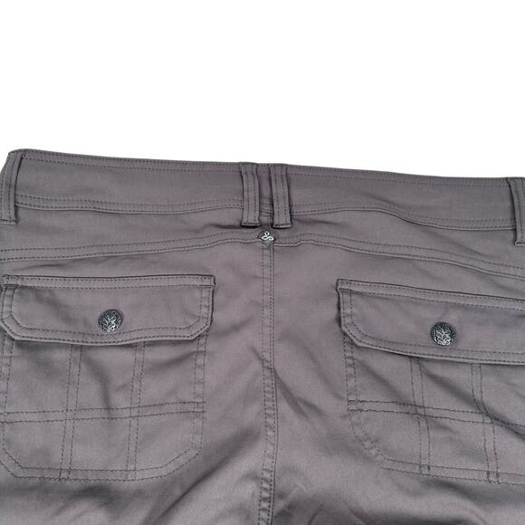 Prana Halle Pants Women 14 Gray 2-Way Stretch Articulated knees Cross-Functional - Picture 4 of 10